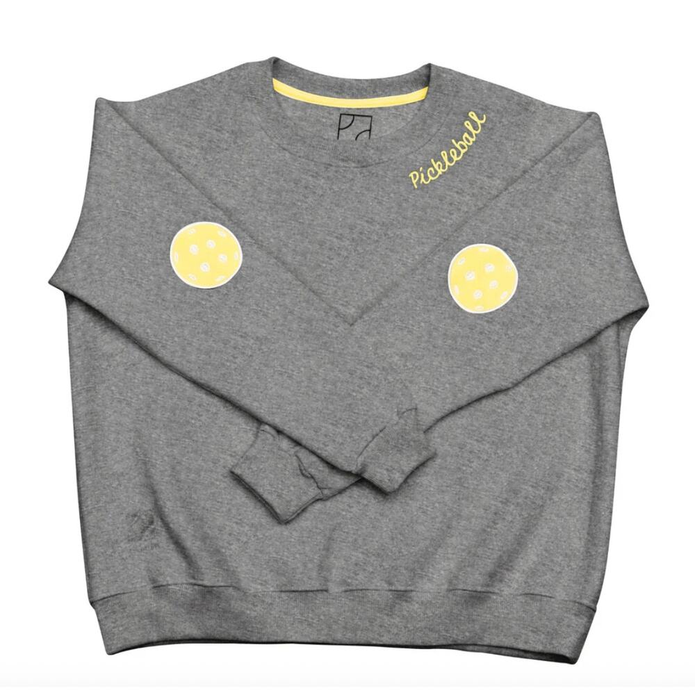 CourtLife Tennis Pickleball Patches Crewneck Sweatshirt XS Small